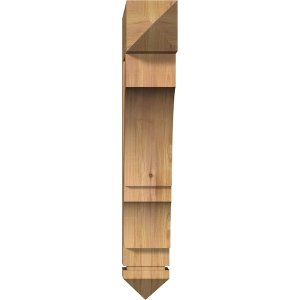 Balboa Arts & Crafts Smooth Bracket, Western Red Cedar, 5 1/2W X 26D X 34H